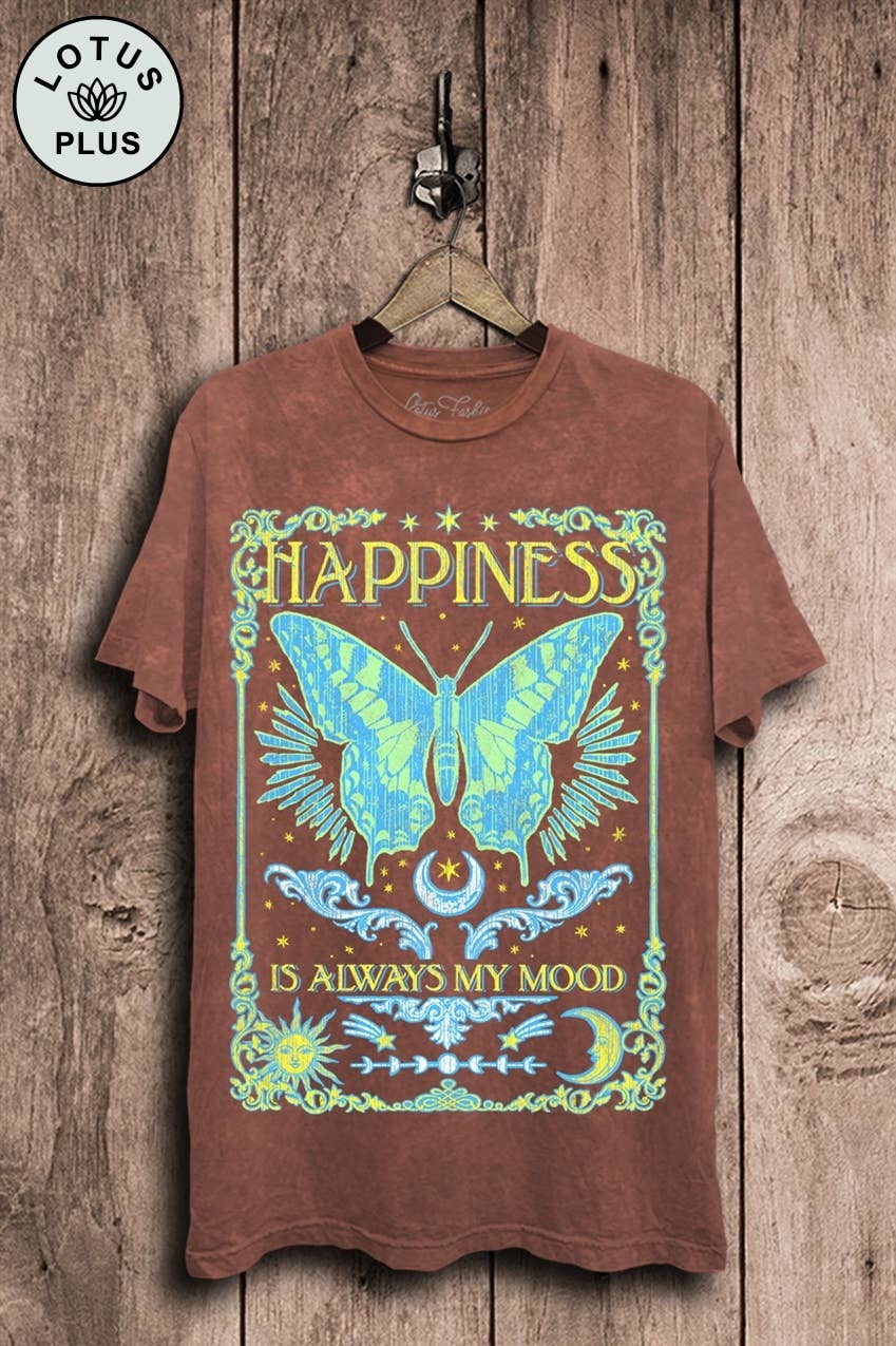 Happiness Is Always My Mood Graphic Top