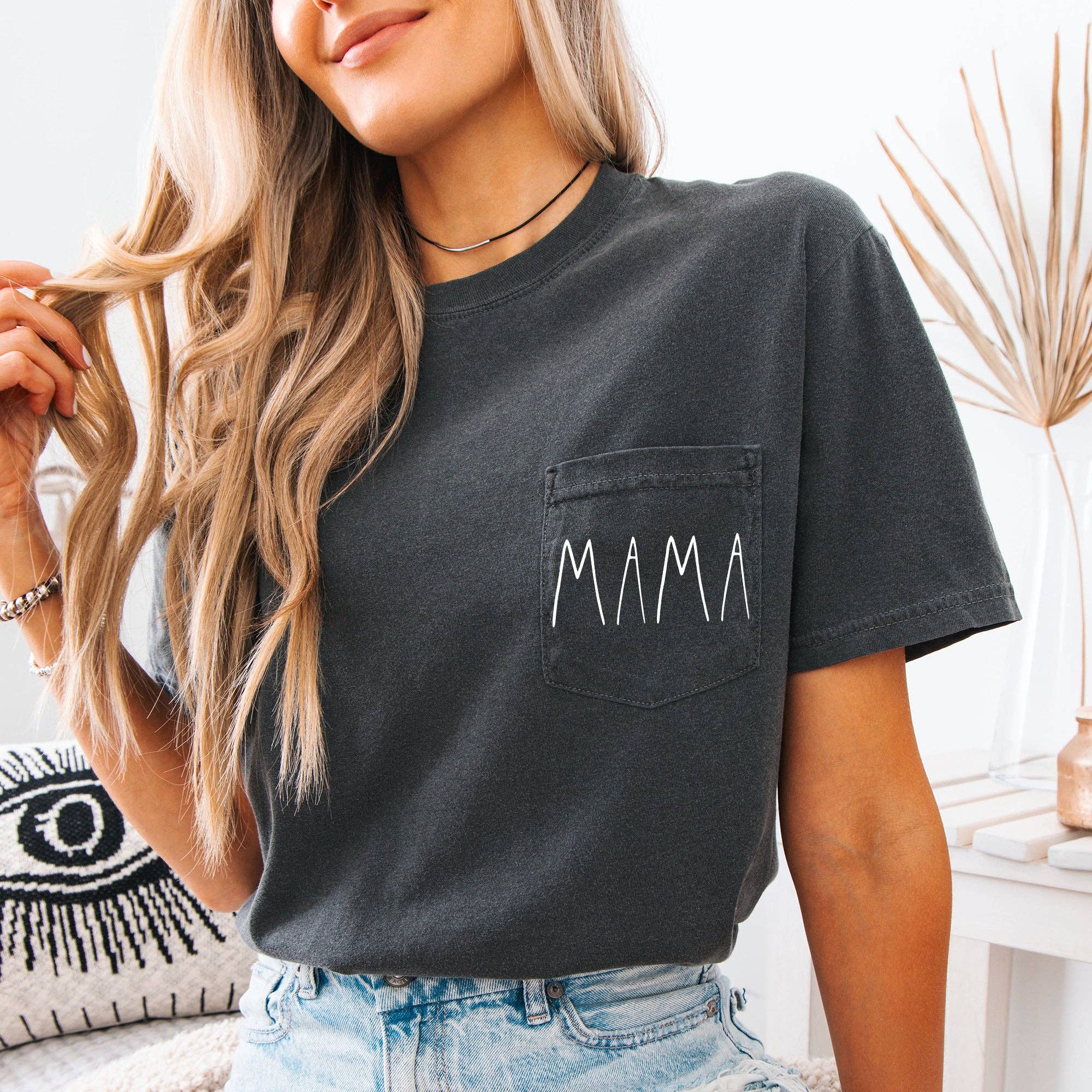 Mama, Minimalist Pocket Tee Mother's Day Tshirt