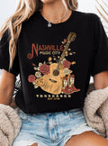 Nashville Rose Guitar Graphic Tshirts