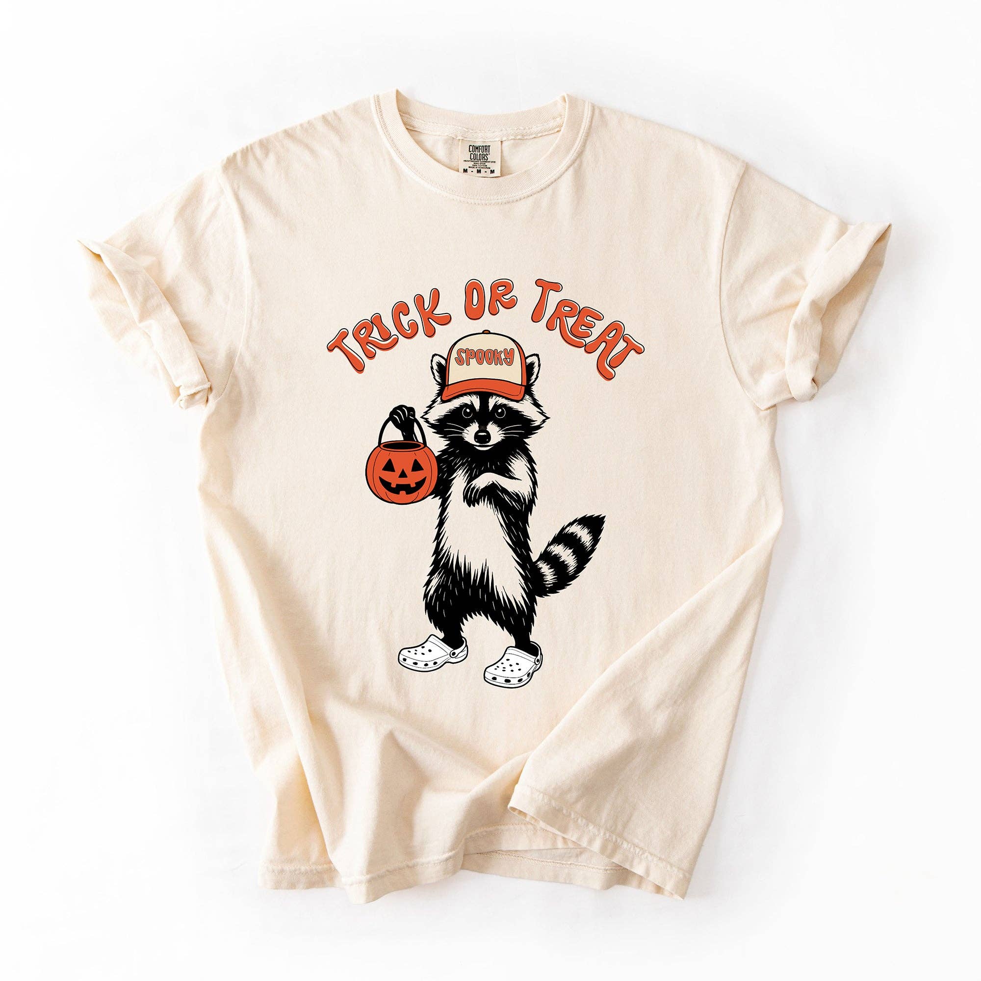 Trick or Treat Feral Raccoon Halloween Comfort Color T-Shirt
