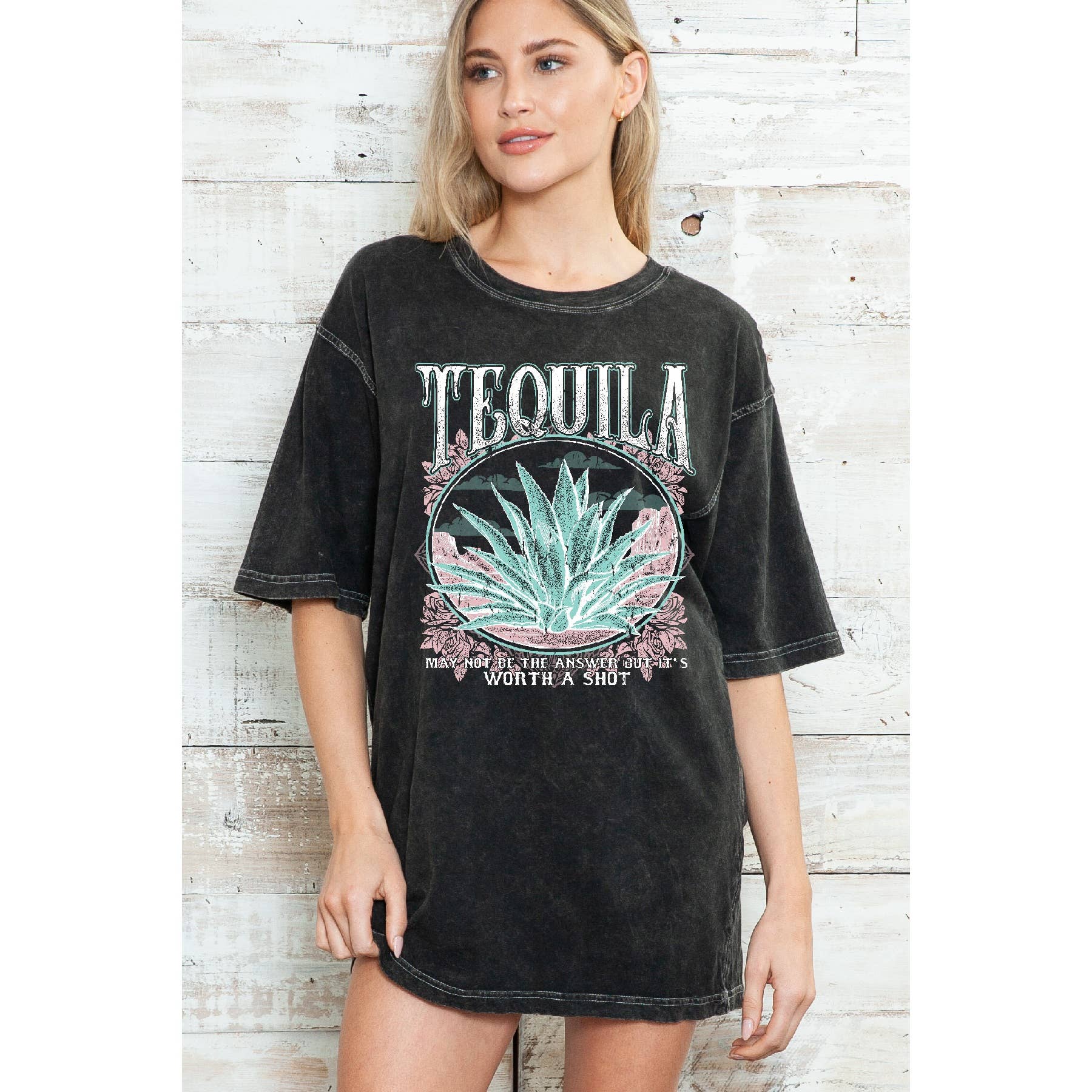 Tequila - Oversize Mineral Wash T