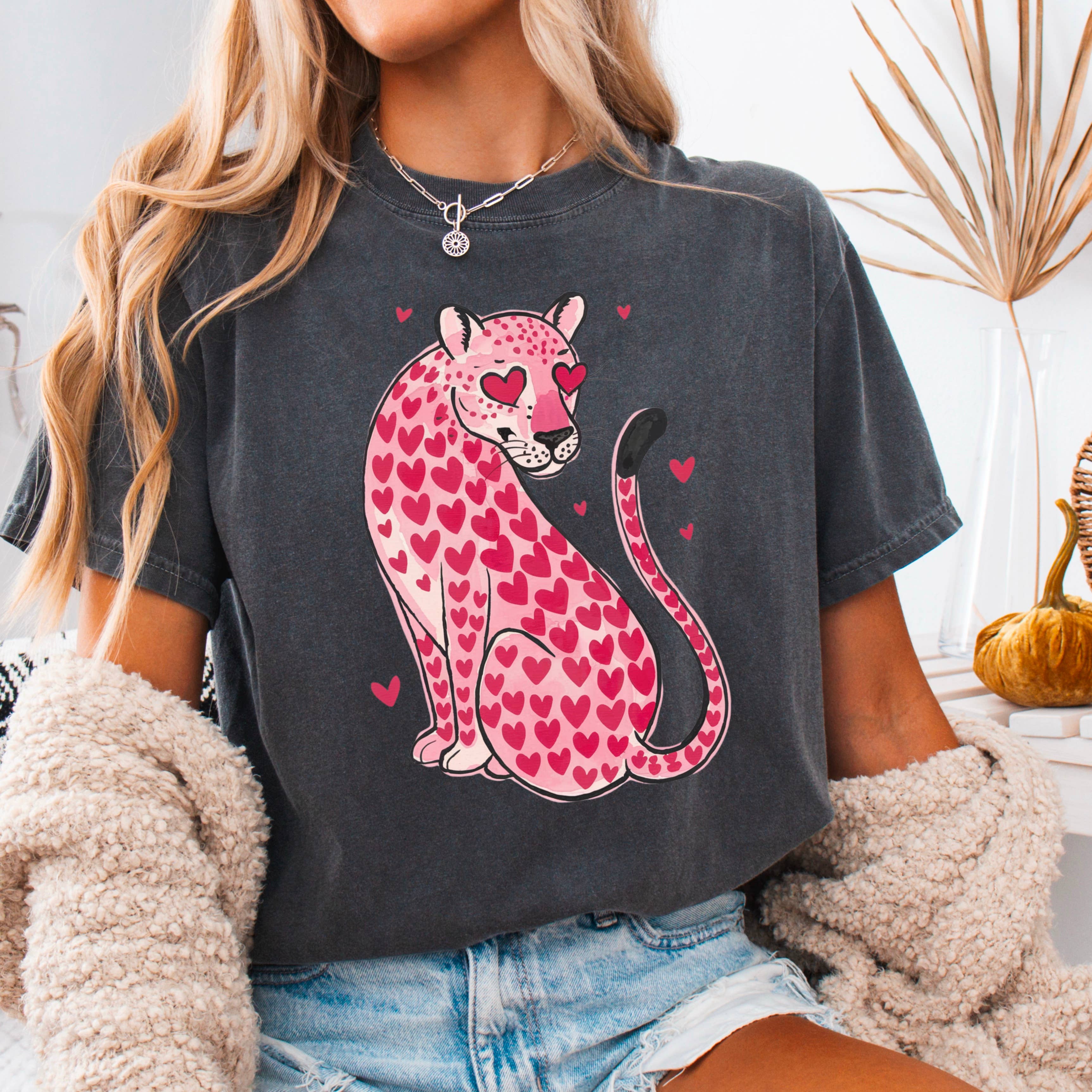 Leopard Hearts Valentine’S Day Shirt | Comfort Colors