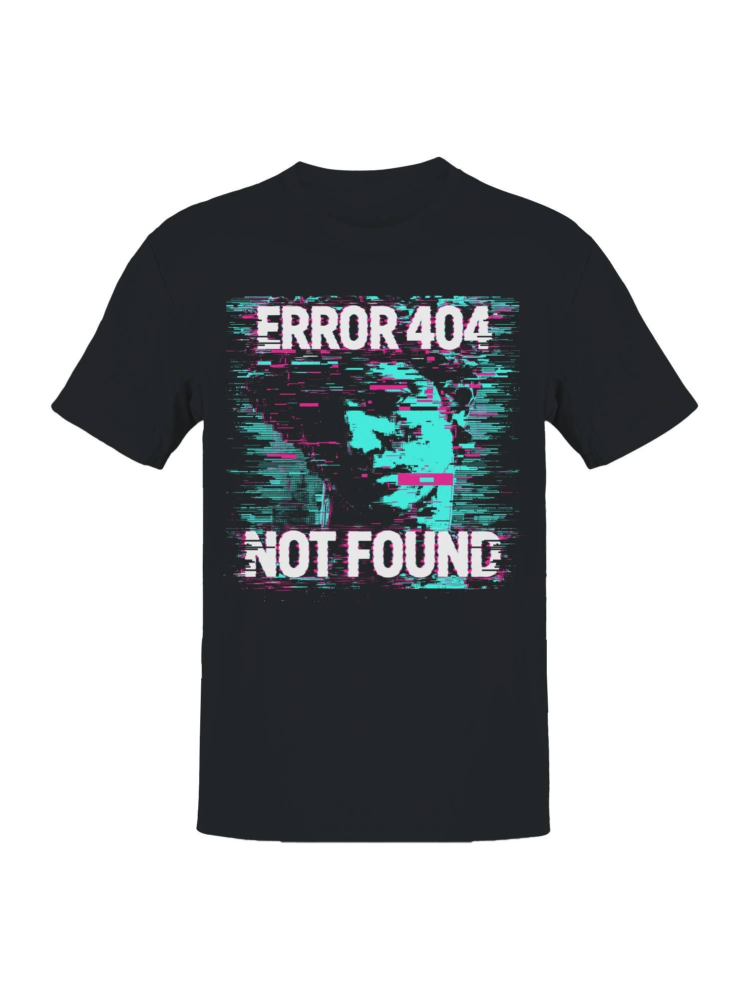 Glitch Art Error 404 Not Found Men's T-Shirt