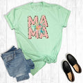 Leopard Mama Flowers Graphic Tee