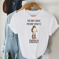 The Only Squat I'm Doin' Today Is Diddly  Cowboy Graphic Tee