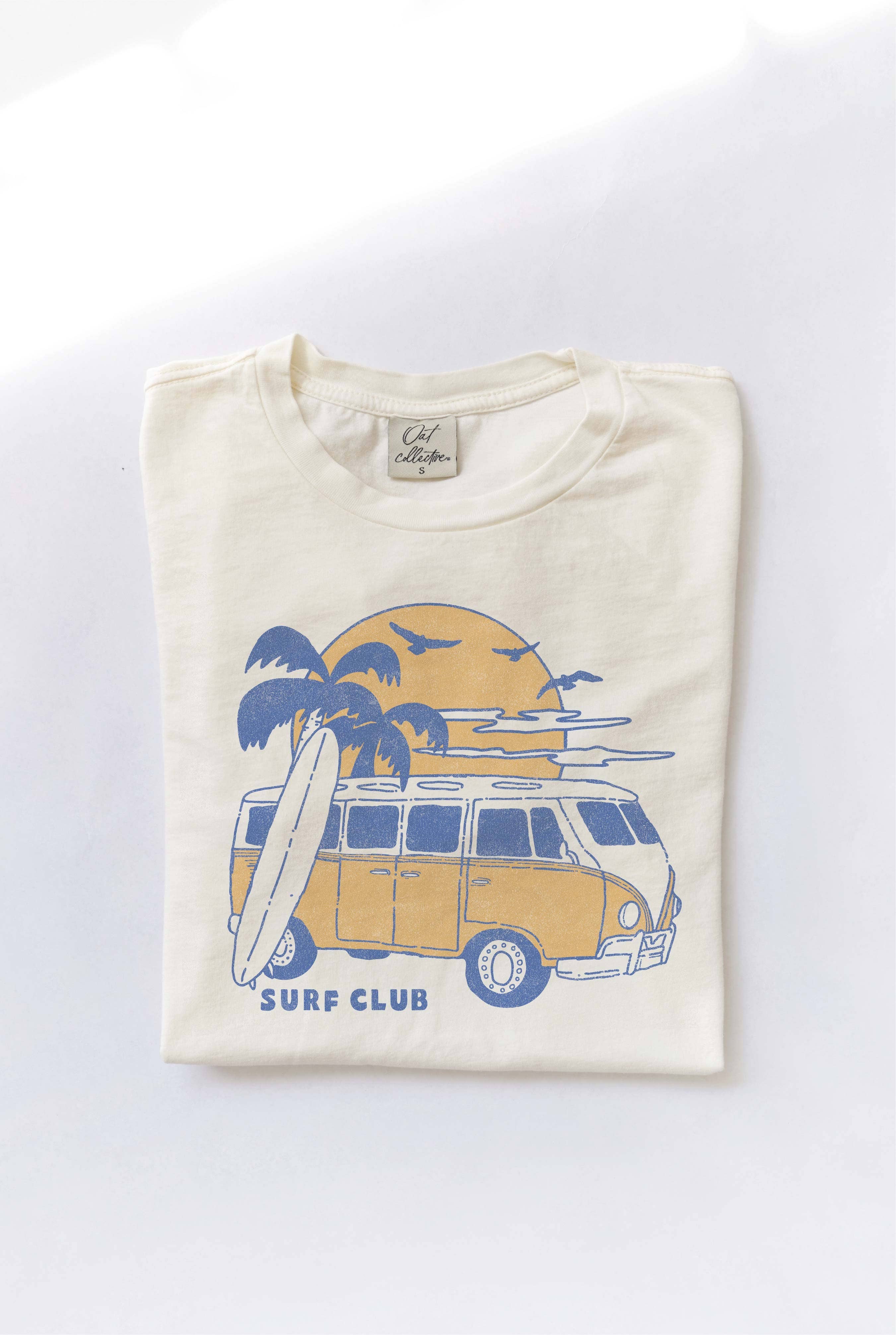 Surf Club Mineral Washed Graphic Top