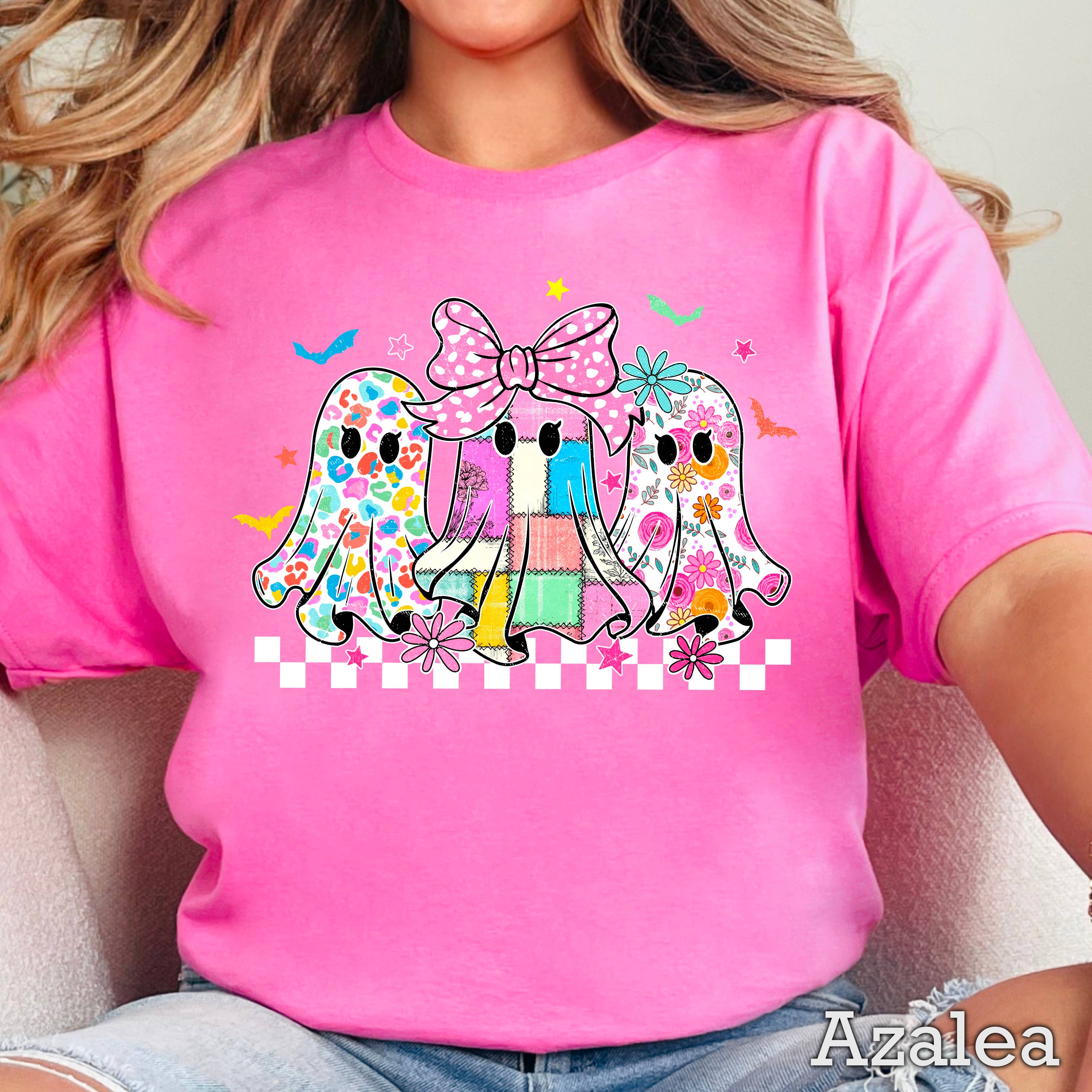 Retro Ghost Halloween 2025 Women’S Graphic Tee | Gildan