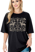 Women Cowgirl Graphic Print Oversize Loose Fit Top