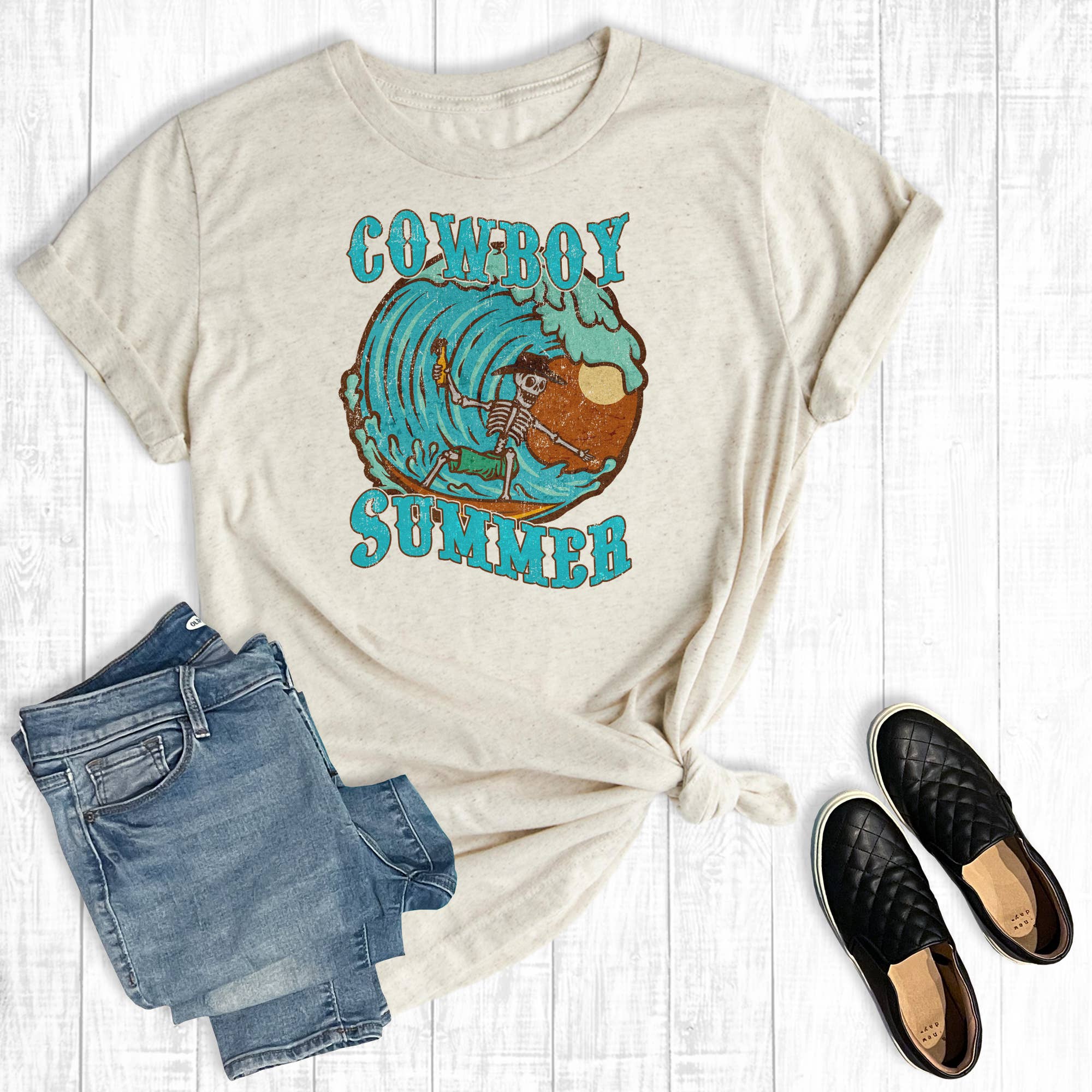 Western Cowboy Summer Graphic Tee