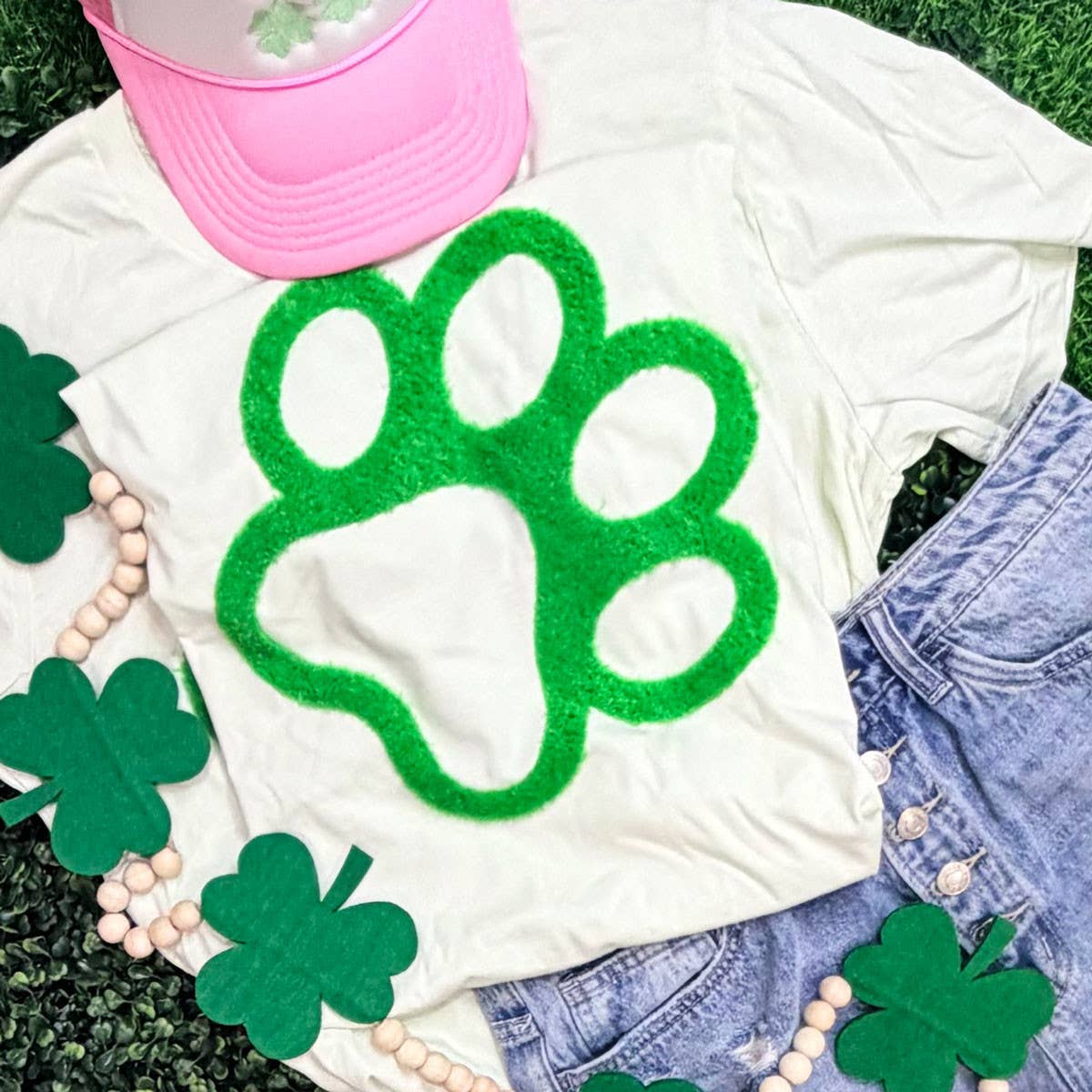St. Patrick’S Day Paw Fluffy Tee