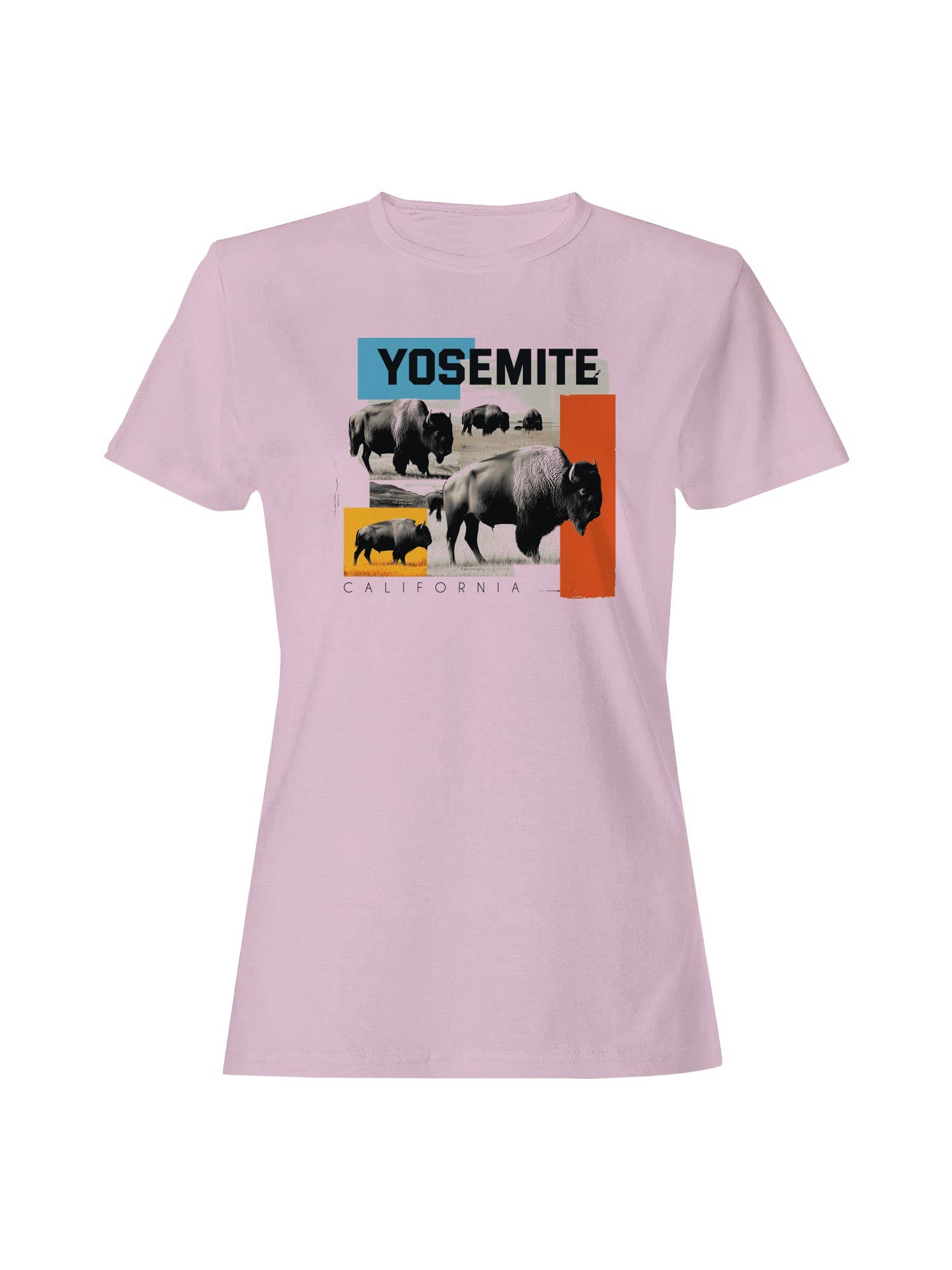 Yosemite Bison Landscape Art Women's T-Shirt