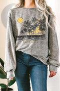 California Palm Tree Mineral Graphix Terry Sweatshirts