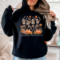 Fall Breeze and Autumn Leaves Fall, Pumpkin Skeleton, Hoodie