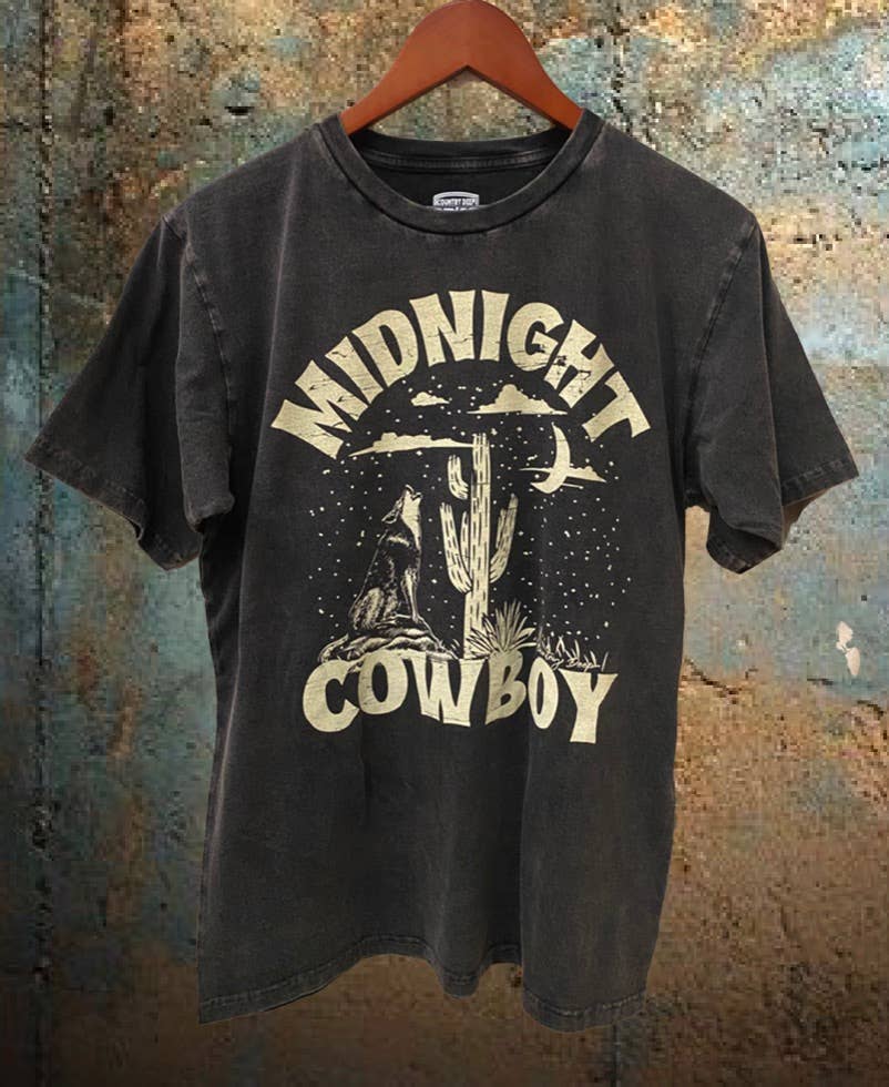 Midnight Cowboy Acid Wash Relaxed Tee