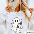 Ghost Cat Halloween 2025 Sweatshirt Women