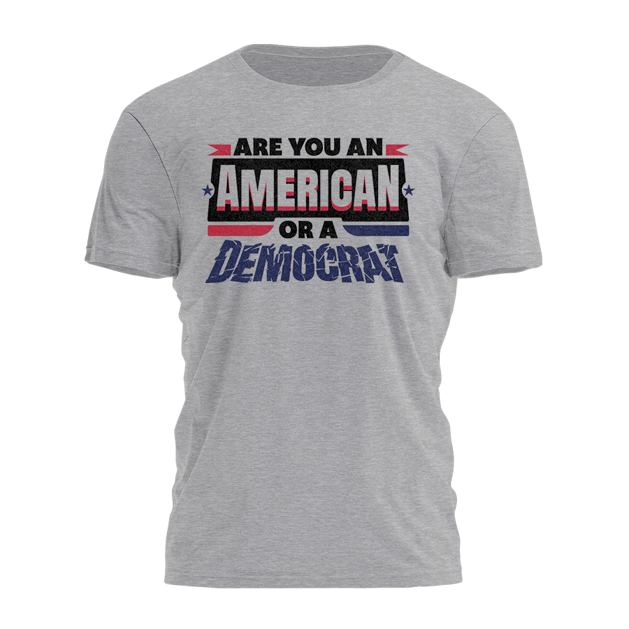 Are You An American or A Democrat Tee - 2730