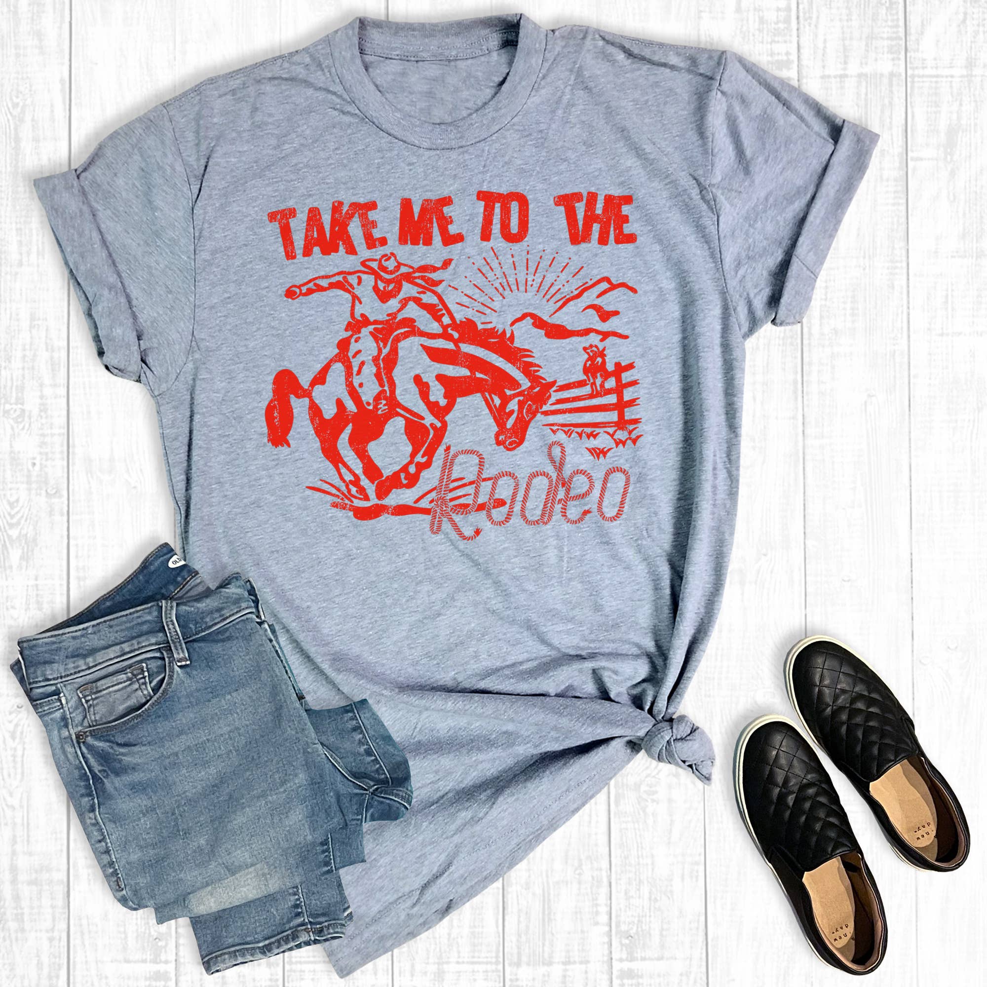 Western Take Me To the Rodeo Graphic Tee