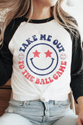 Take Me Out To the Ball Game Graphic Raglan Shirts