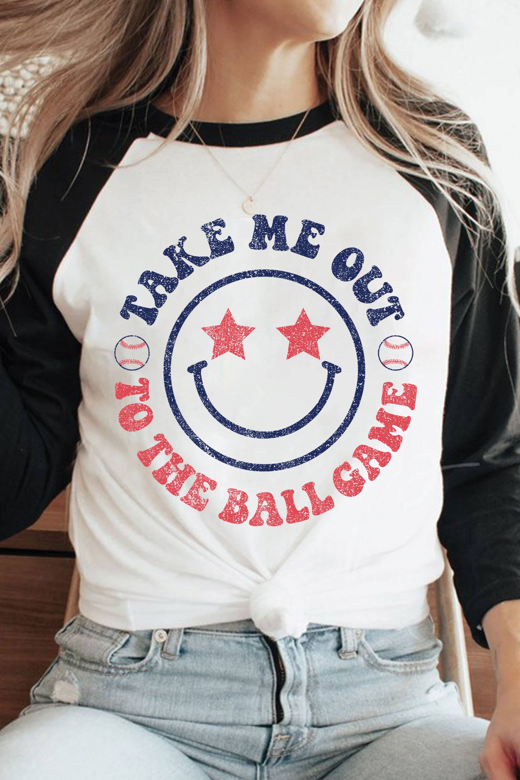 Take Me Out To the Ball Game Graphic Raglan Shirts