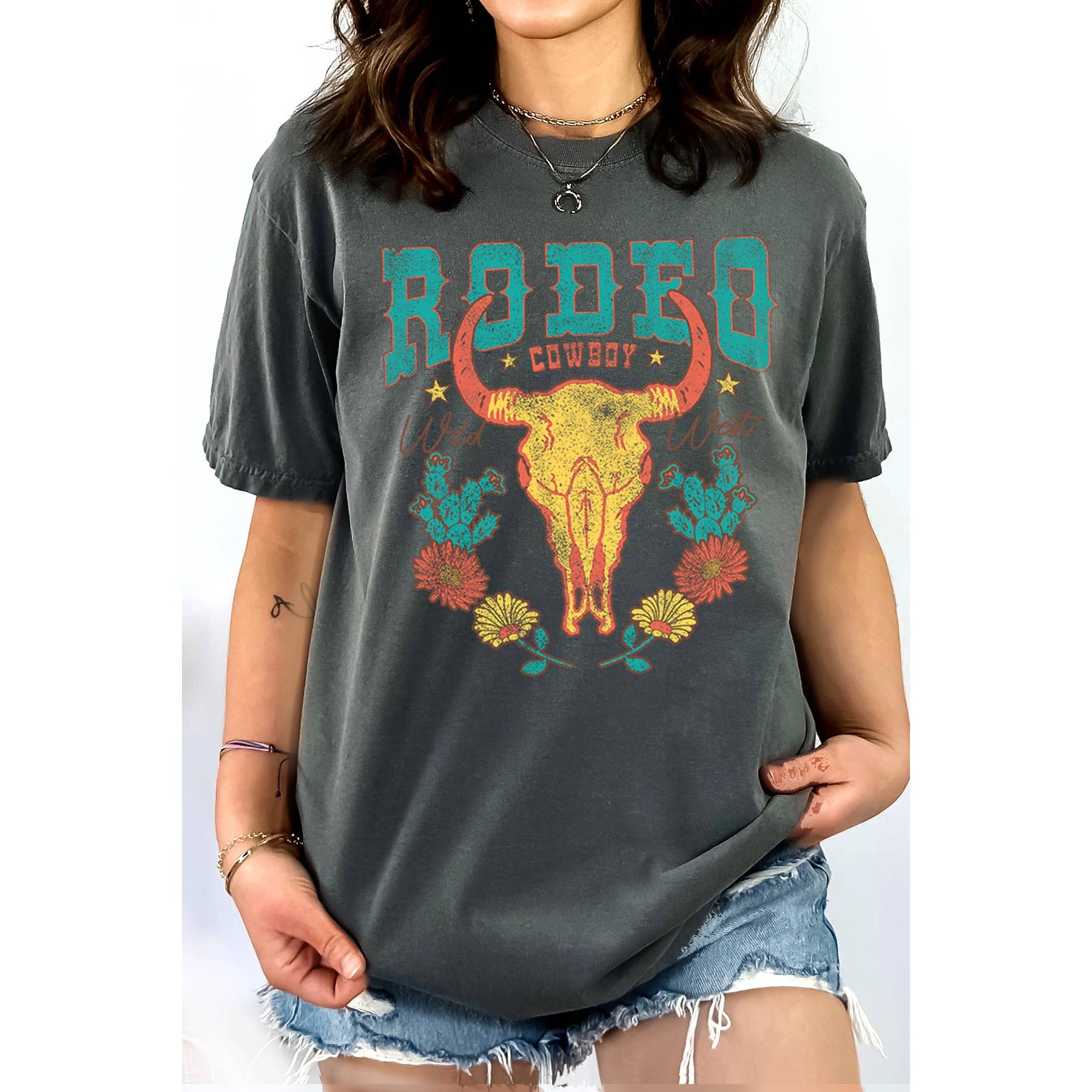 Rodeo Women's Relaxed Fit Screen Printed T-Shirt