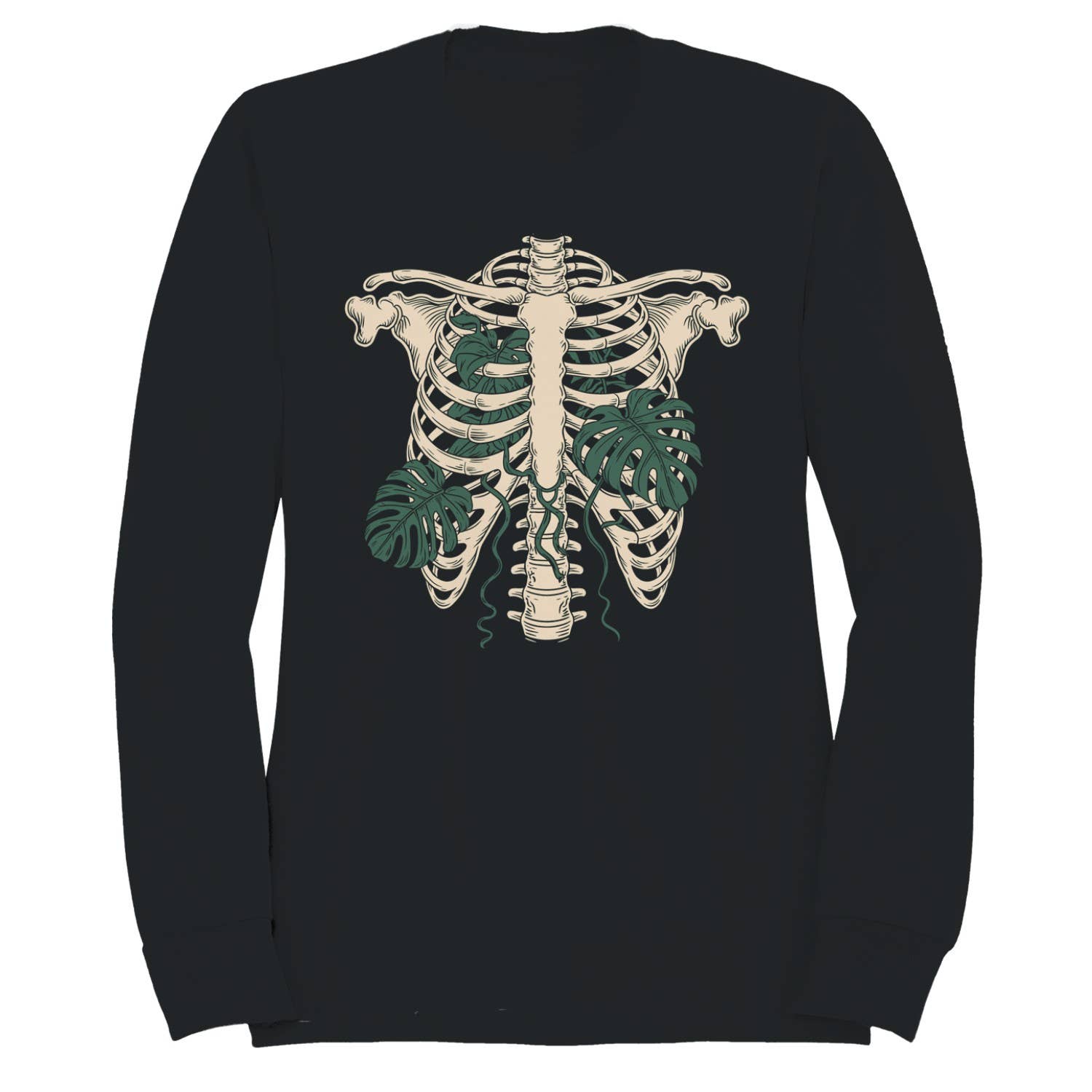 Botanical Ribcage Monstera Art Women's Sweatshirt