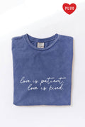 Love Is Patient Plus Mineral Graphic Top