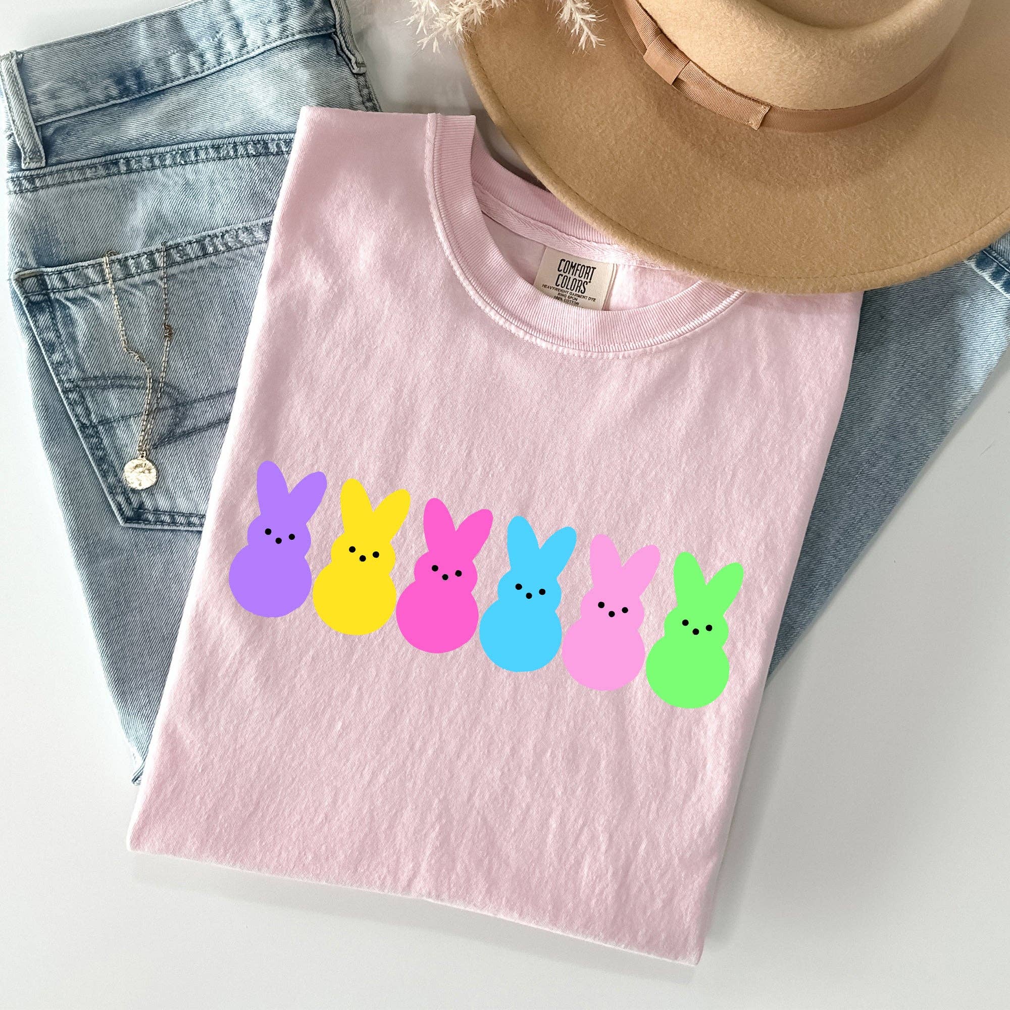 Retro Peeps, Easter Candy, Rabbit, Bunny Tshirt
