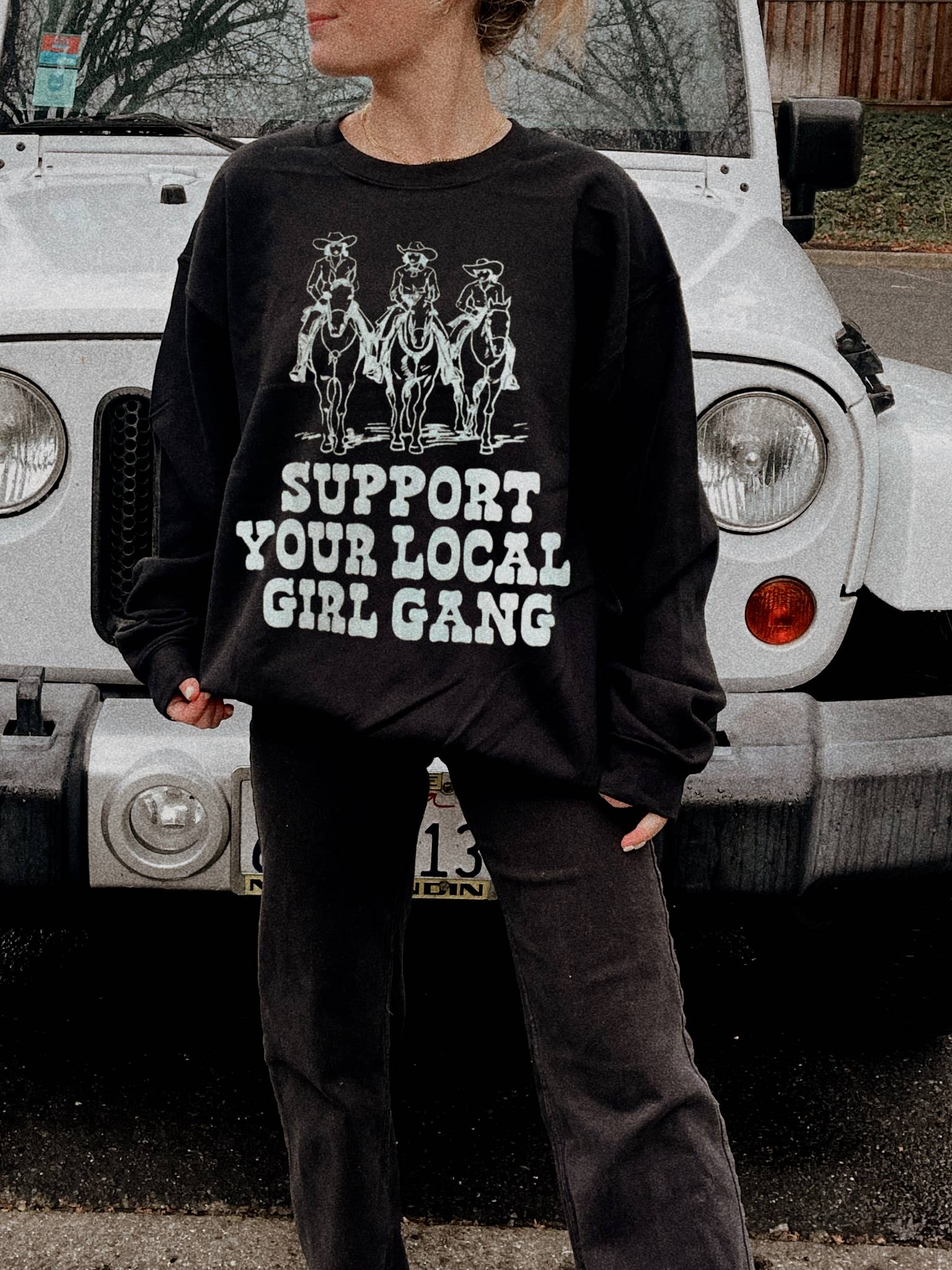 Support Your Local Girl Gang Crewneck - Multiple Colors