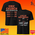 Eric Church Live At Red Rocks 2026 Event T-shirt