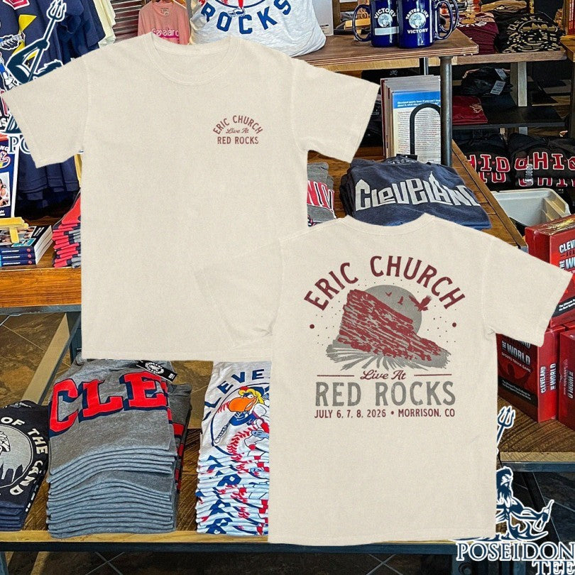 Eric Church Natural Red Rocks 2026 Event T-shirt