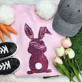 Purple Sequin Bunny Patch Crewneck Sweatshirt