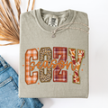 Cozy Season Patterns Fall Vibes Retro Autumn Pumpkin T-Shirt