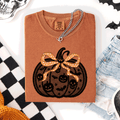 Halloween Pumpkin, Faux Lace, Coquette, Ribbon T-Shirt