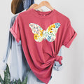 Floral Butterfly Wh Pattern T-Shirt