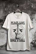 Peace Love Rock and Roll Graphic Top
