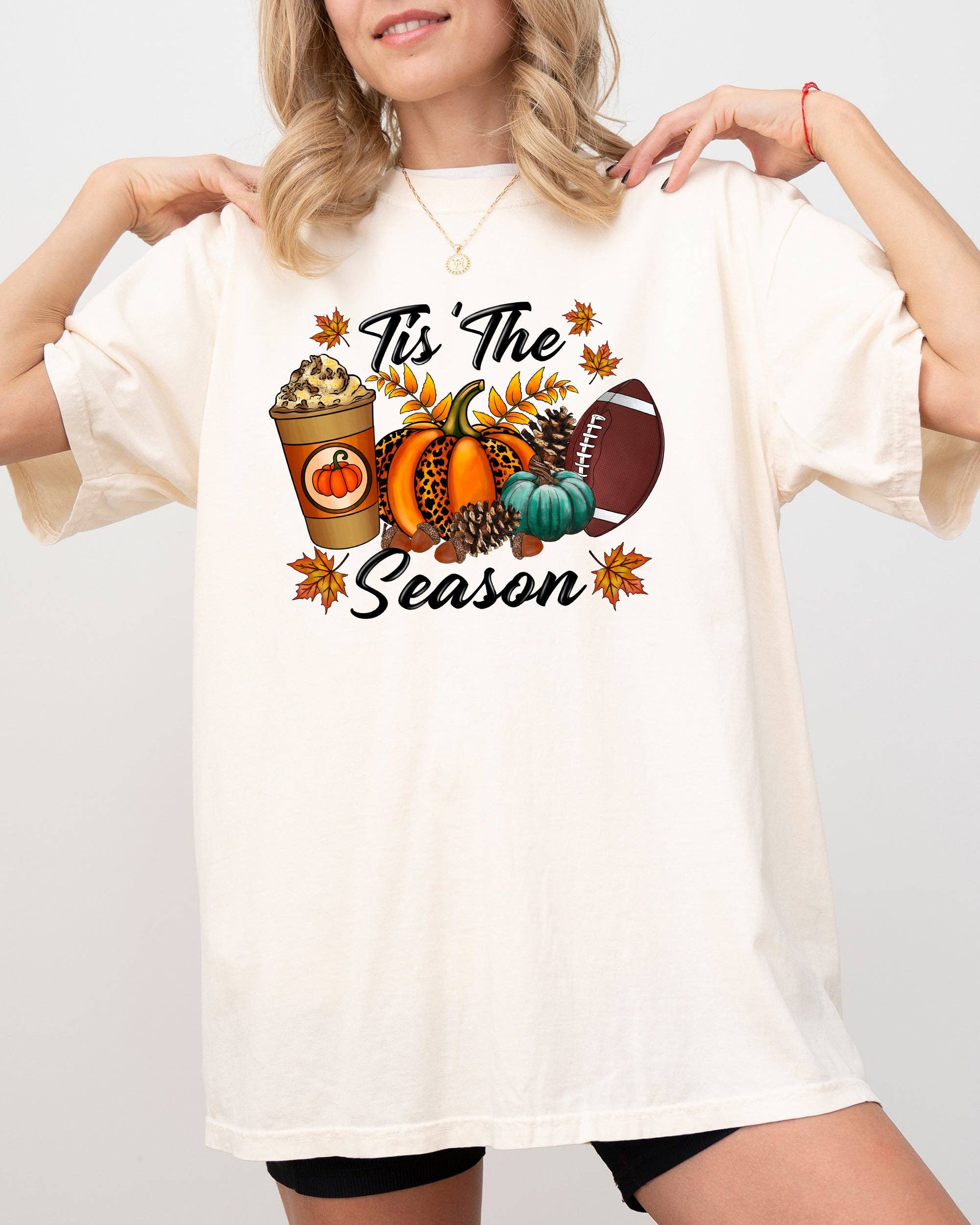 Tis the Season, Leopard, Football, Pumpkin, Halloween Shirt