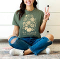 God Is Good Pumpkin Green Comfort Color Fall Graphic Tee