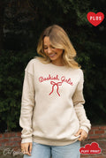 Bookish Girlie Puff  Plus Graphic Sweatshirt