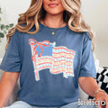 Preppy Patriotic Flag July 4th Graphic T-Shirt | Gildan