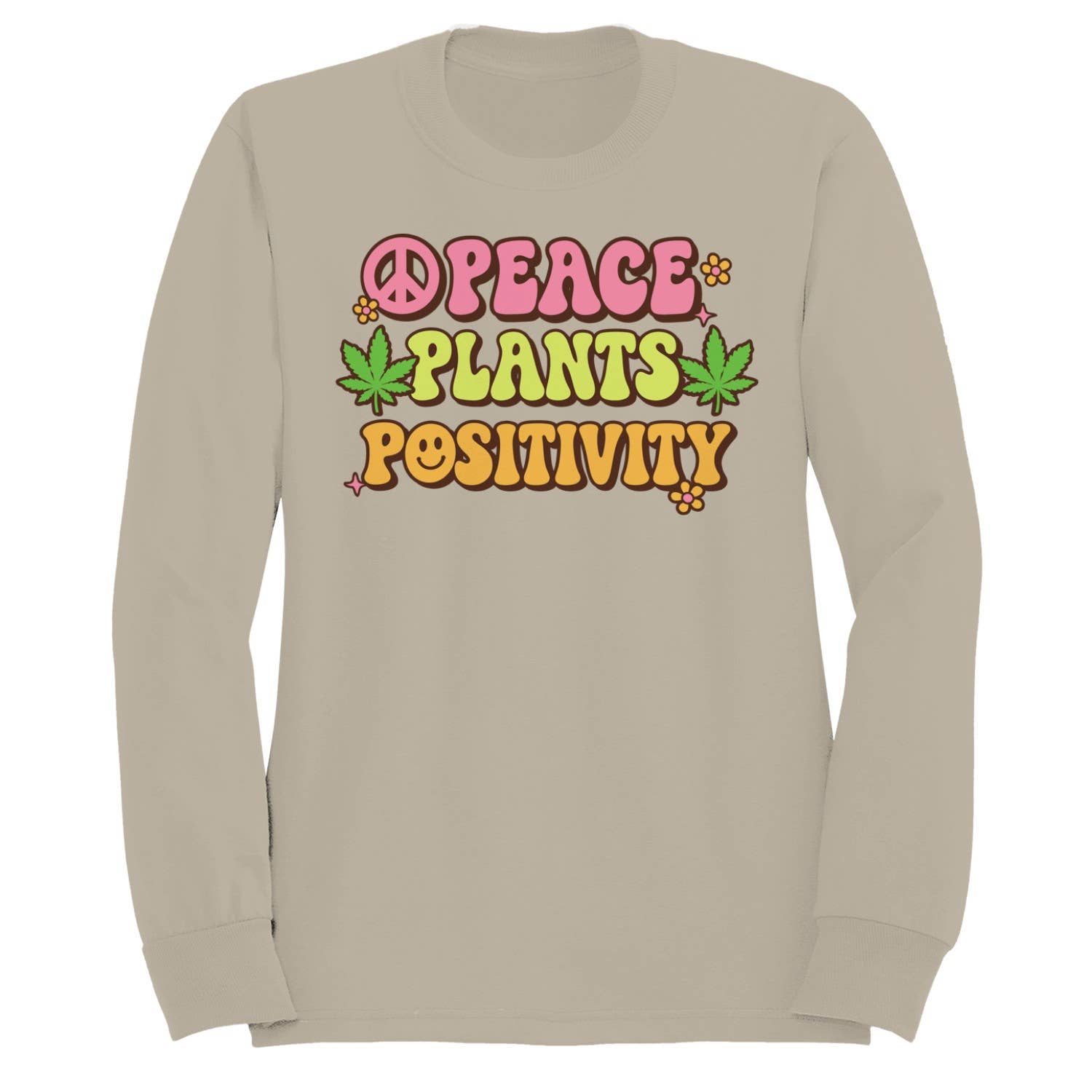 Peace Plants Positivity Retro Men's Sweatshirt