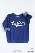 Custom Puff Varsity Toddler Graphic Sweatshirt
