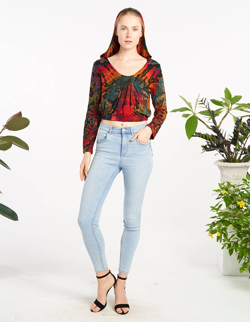 Long Sleeves Hoodie Top (TH-1898)