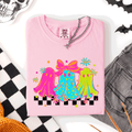 Bright and Colorful, Retro Halloween Ghosts, T-Shirt