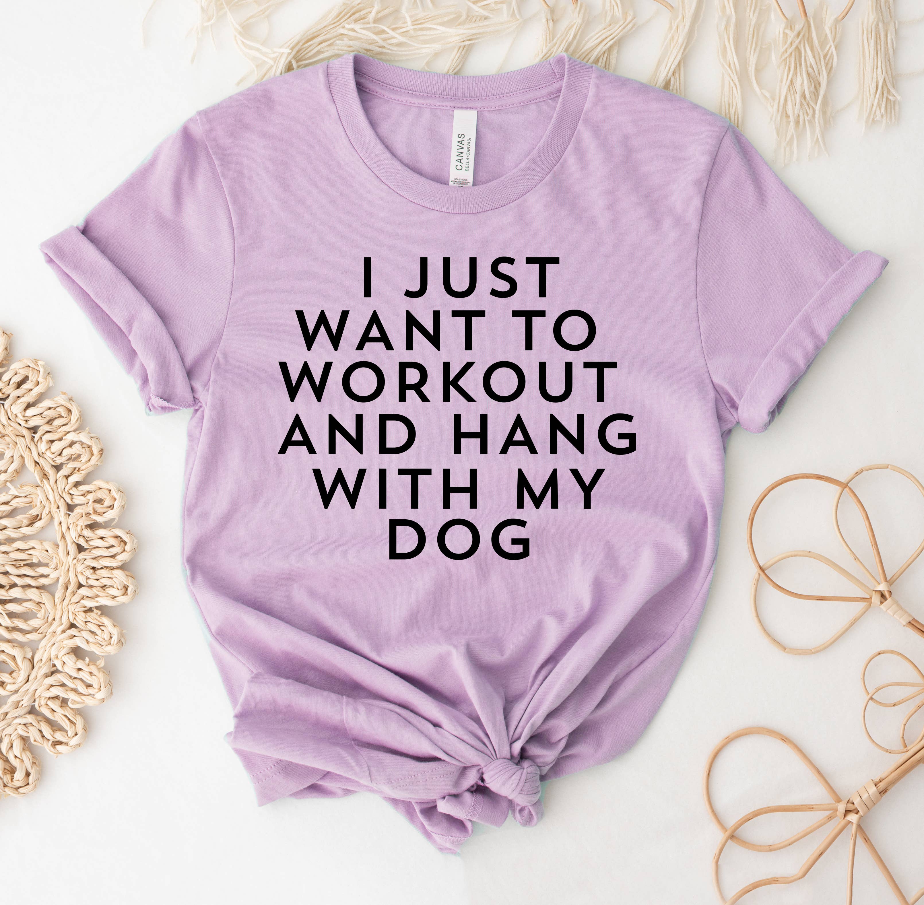 I Just Want To Workout and Hang with My Dog T-Shirt