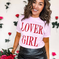 Lover Girl Pink Tee, Valentine Tee, Valentine's Shirt