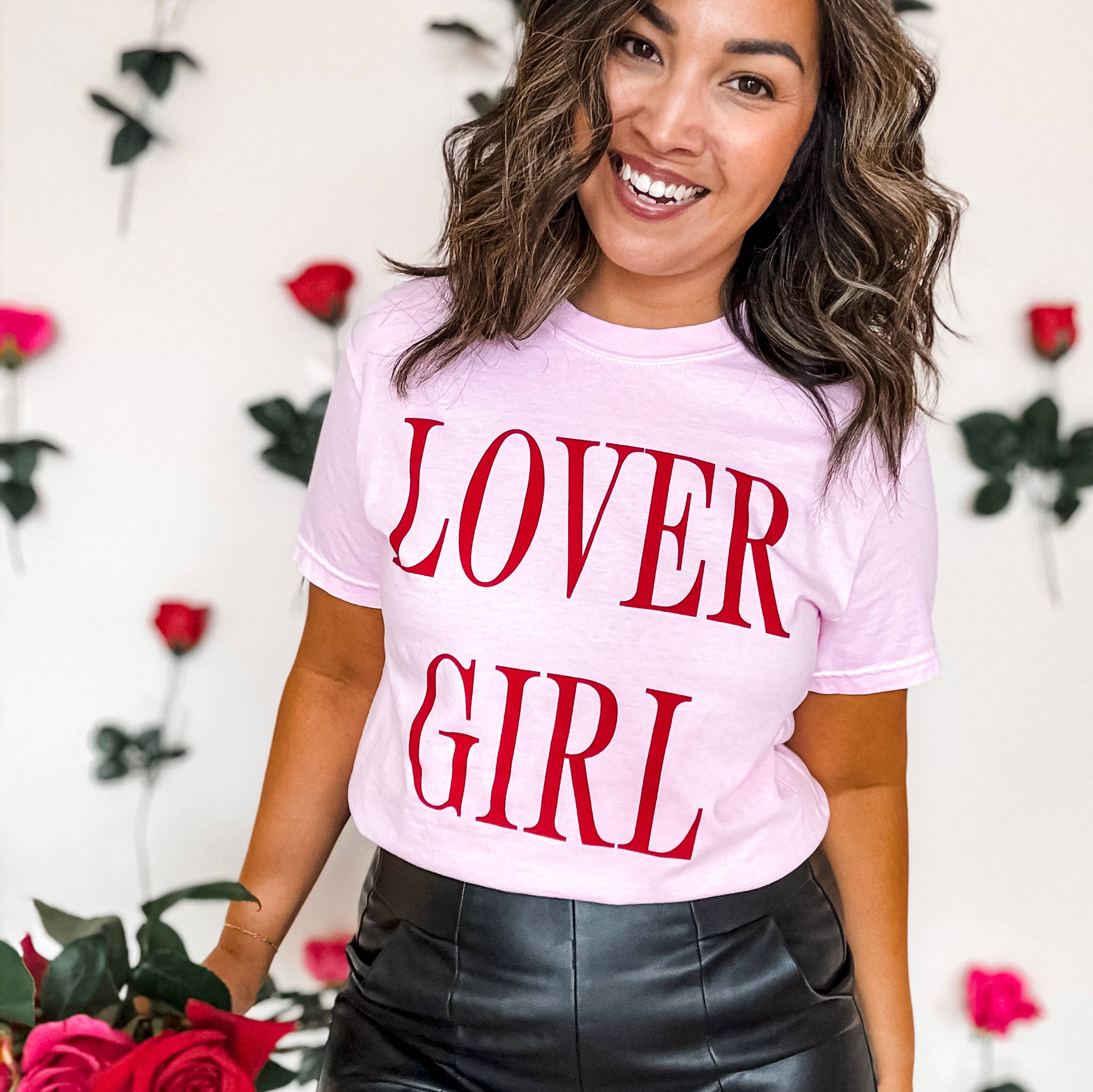 Lover Girl Pink Tee, Valentine Tee, Valentine's Shirt