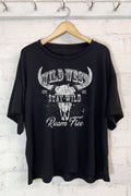 Wild West Women's Off Shoulder Screen Printed T-Shirt