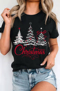 Merry Christmas Tree Light Graphic Tshirts