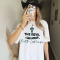 The Devil Can Scrap Western Comfort Color Graphic Tee