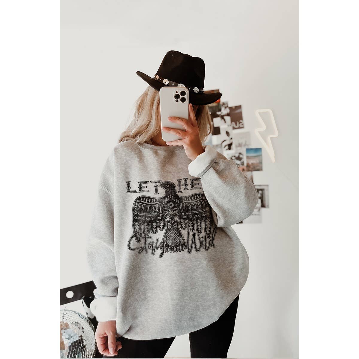 Let Her Stay Free  Vintage Graphic Sweatshirts